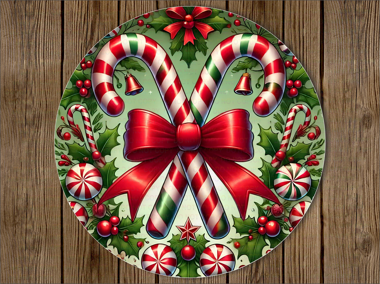 Candy Cane wreath sign, christmas candy wreath sign