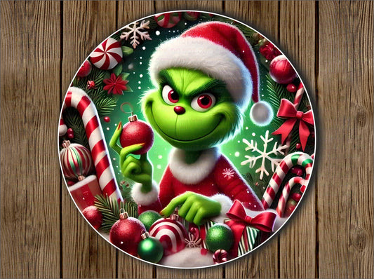 Merry Grinchmas Christmas Sign, grinch wreath sign