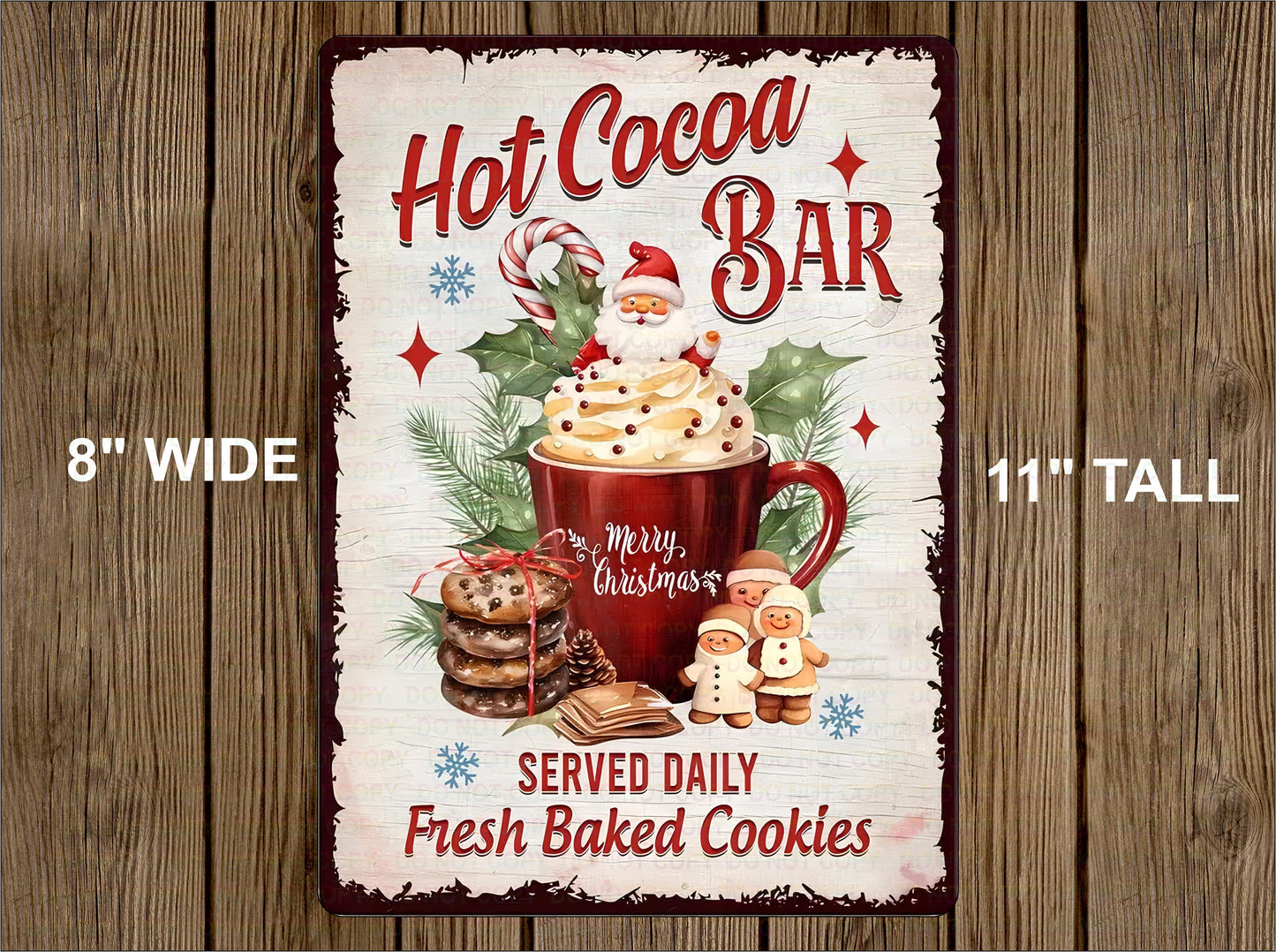 Christmas hot cocoa bar Sign, cocoa bar wreath sign, xmas cocoa bar sign (Copy)