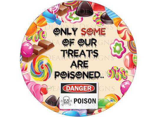 Halloween Poisoned Treats wreath sign