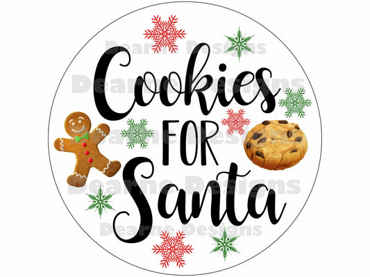 Cookies for Santa Wreath sign