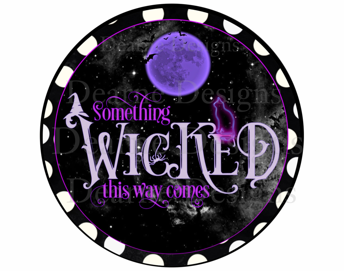 something wicked this way comes wreath sign