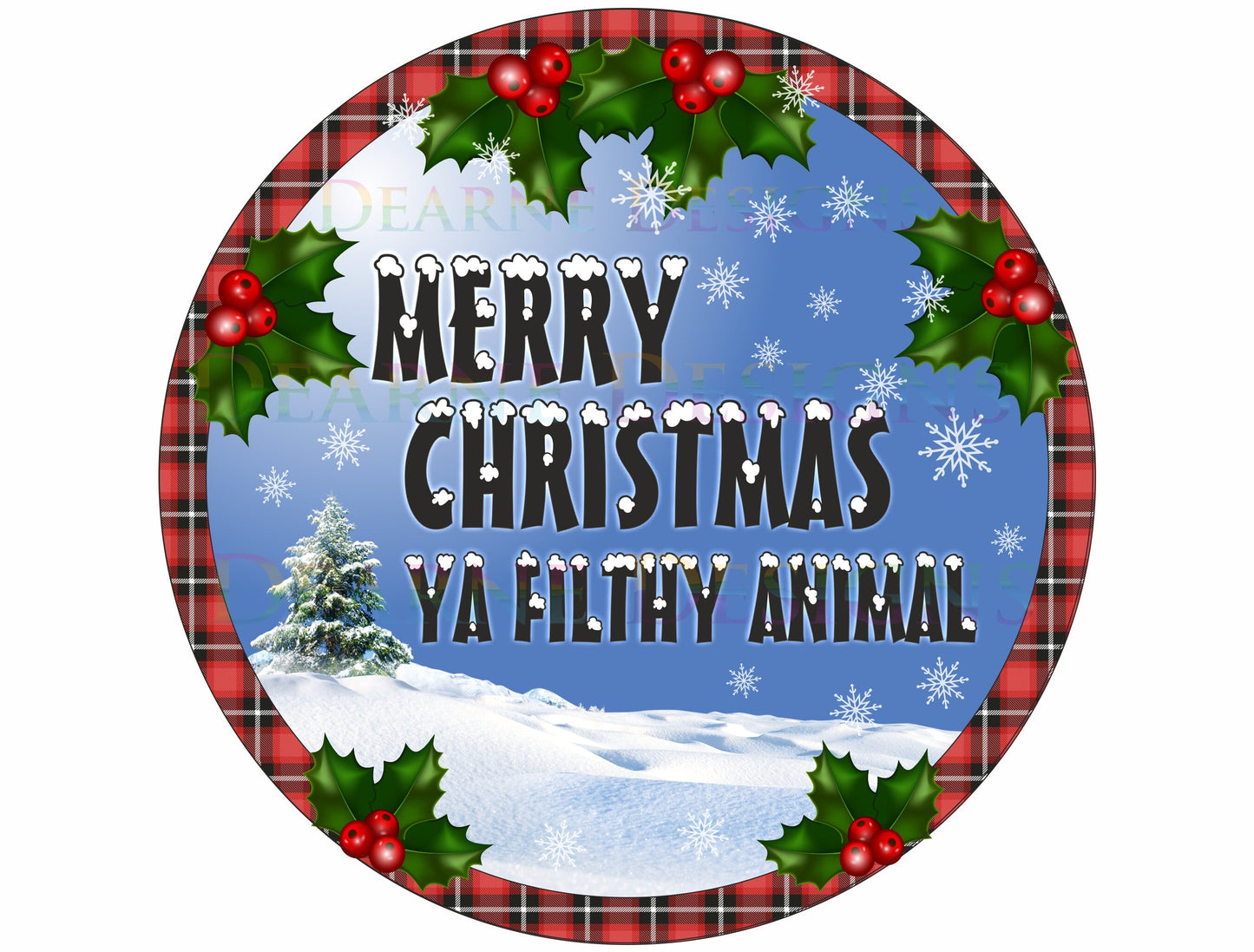 Merry Christmas Ya Filthy Animal wreath sign, Home Alone wreath sign