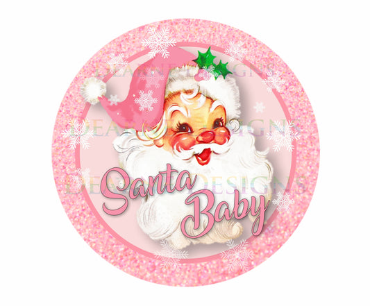 Santa Baby wreath sign, santa baby wreath sign