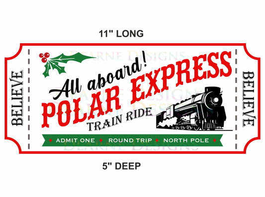 Polar Express Ticket Wreath Sign, Polar Express sign