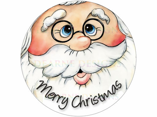 Santa Face wreath sign, father xmas wreath sign