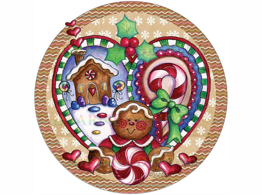 Candy Christmas wreath sign