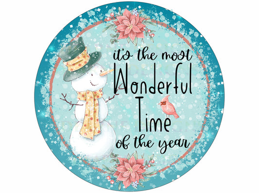 Most Wonderful Time Of The Year wreath sign