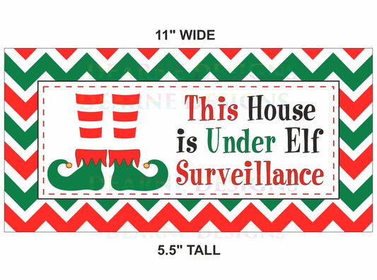 Elf Surveillance Wreath Sign