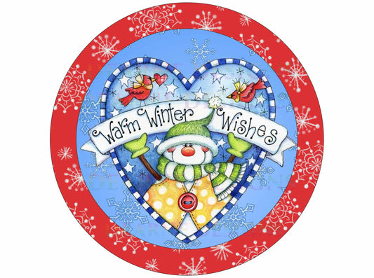 Warm Winter wishes wreath sign, christmas wishes sign