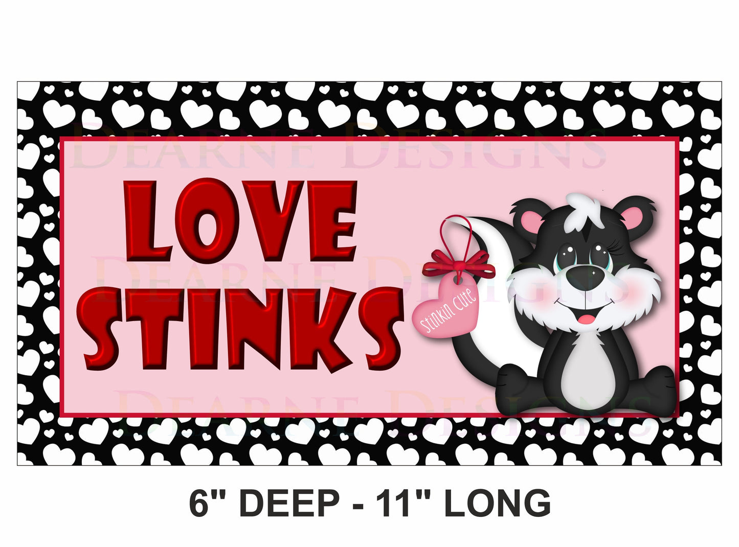 Valentines day sign,Love stinks Wreath Sign, Love skunk sign, Valentines sign UK, valentines day sign, metal sign, valentines wreath sign