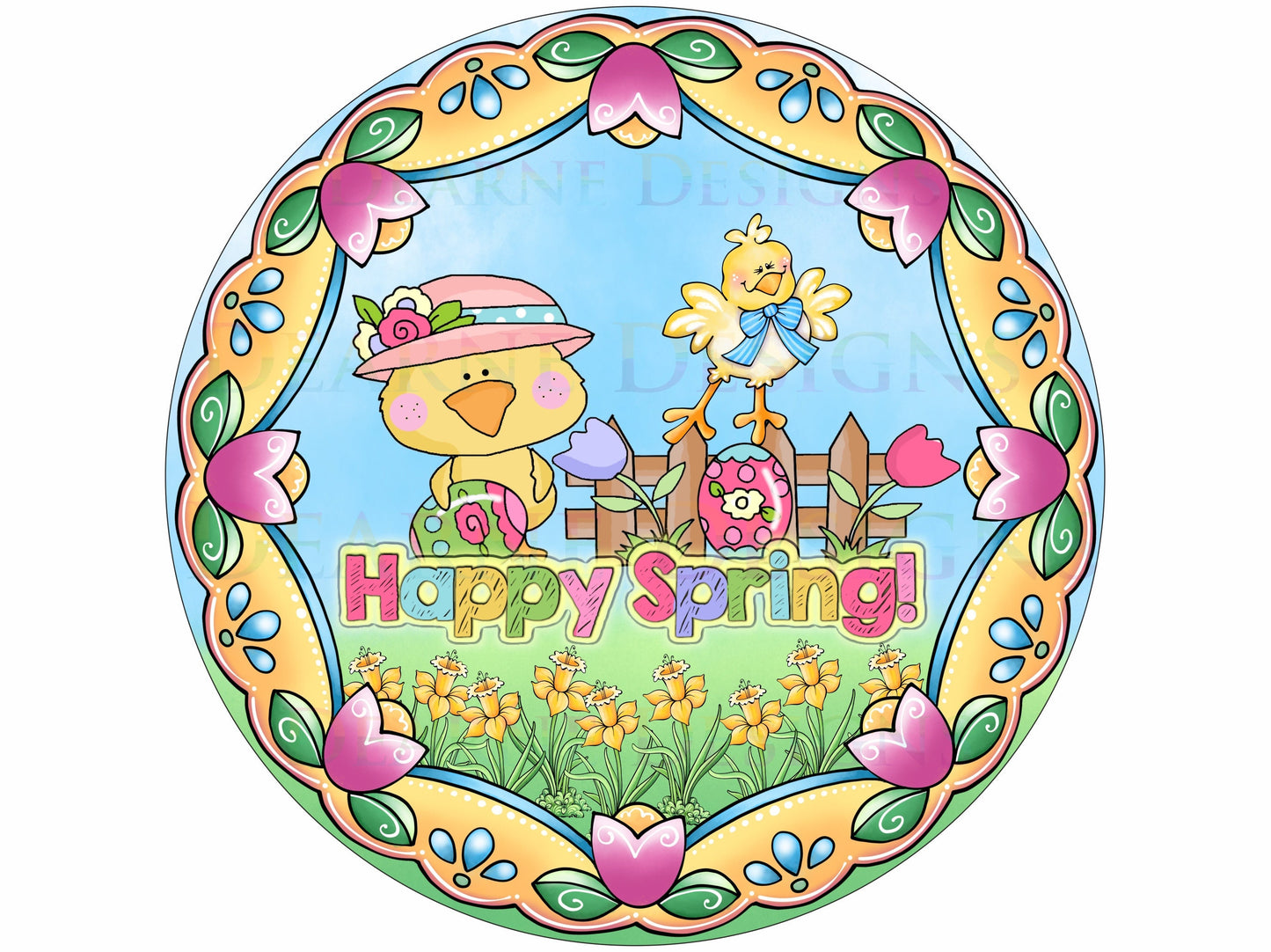 Happy Spring wreath sign, Happy spring wreath sign, cute spring sign