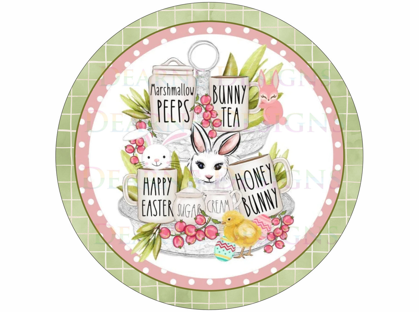 Happy Easter wreath sign, easter bunny wreath sign, cute easter bunny sign