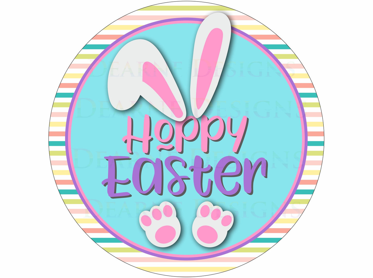 Easter wreath sign, easter bunny wreath sign, cute easter bunny sign, hoppy easter sign