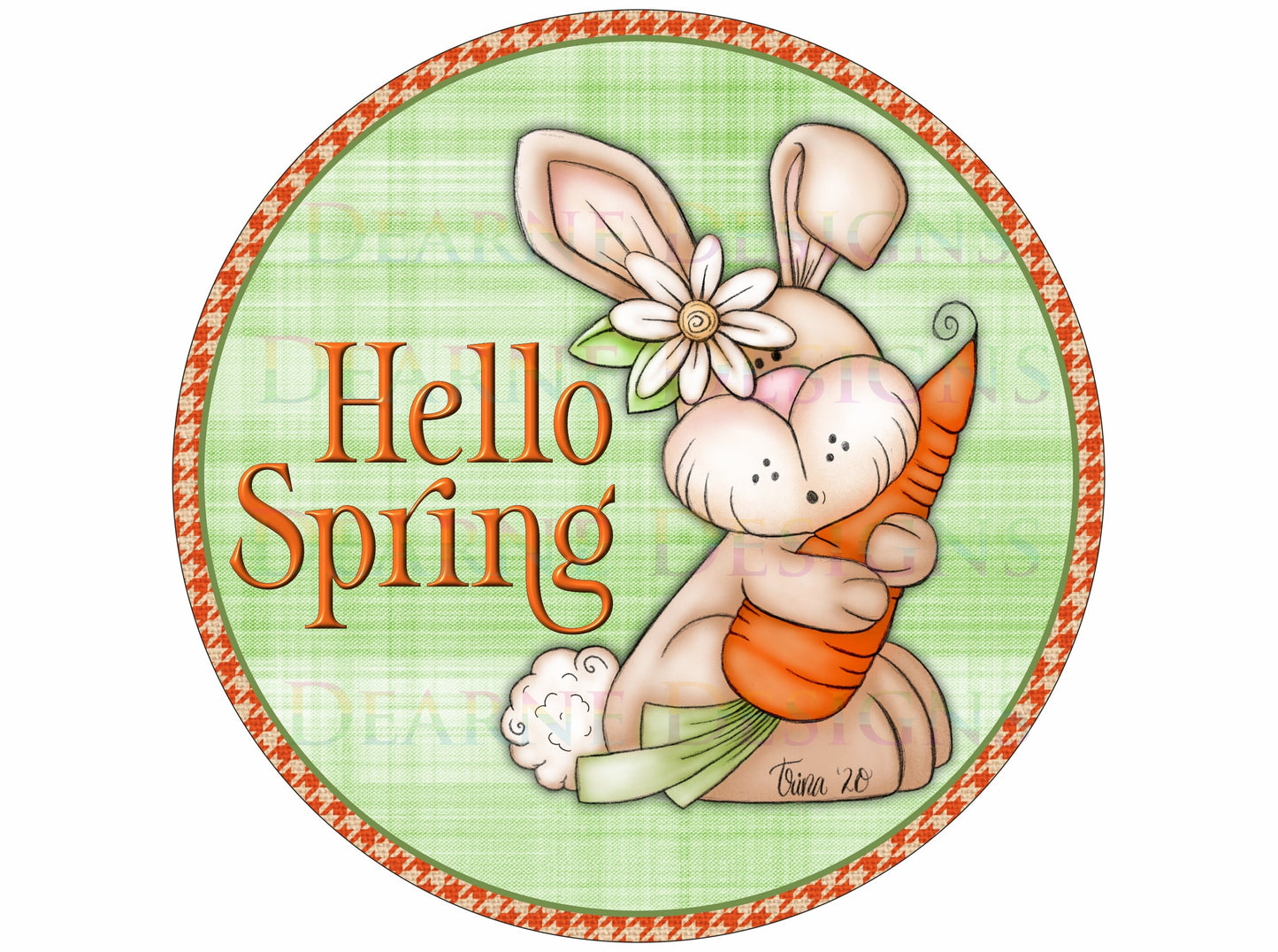 Hello Spring wreath sign, Happy spring wreath sign, cute spring sign