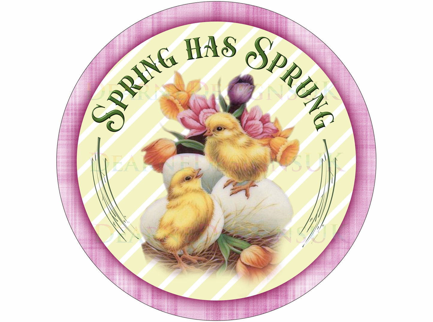 Spring has sprung wreath sign, Happy Spring wreath sign, cute spring sign, chicks spring wreath sign