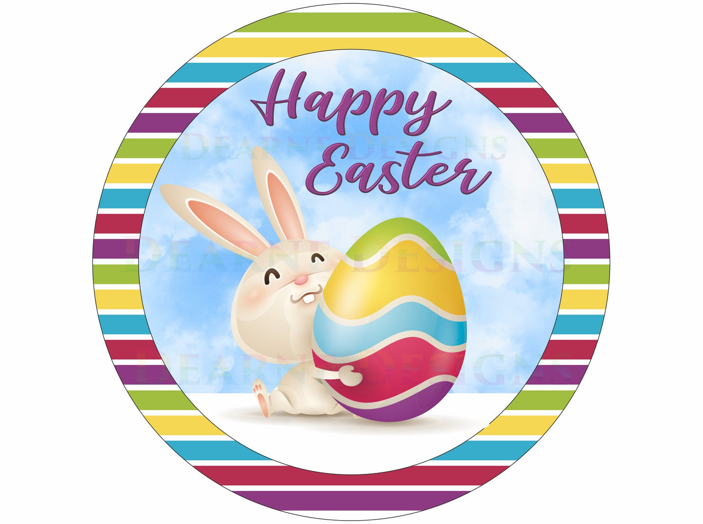 Happy Easter wreath sign, easter bunny wreath sign, cute easter bunny sign