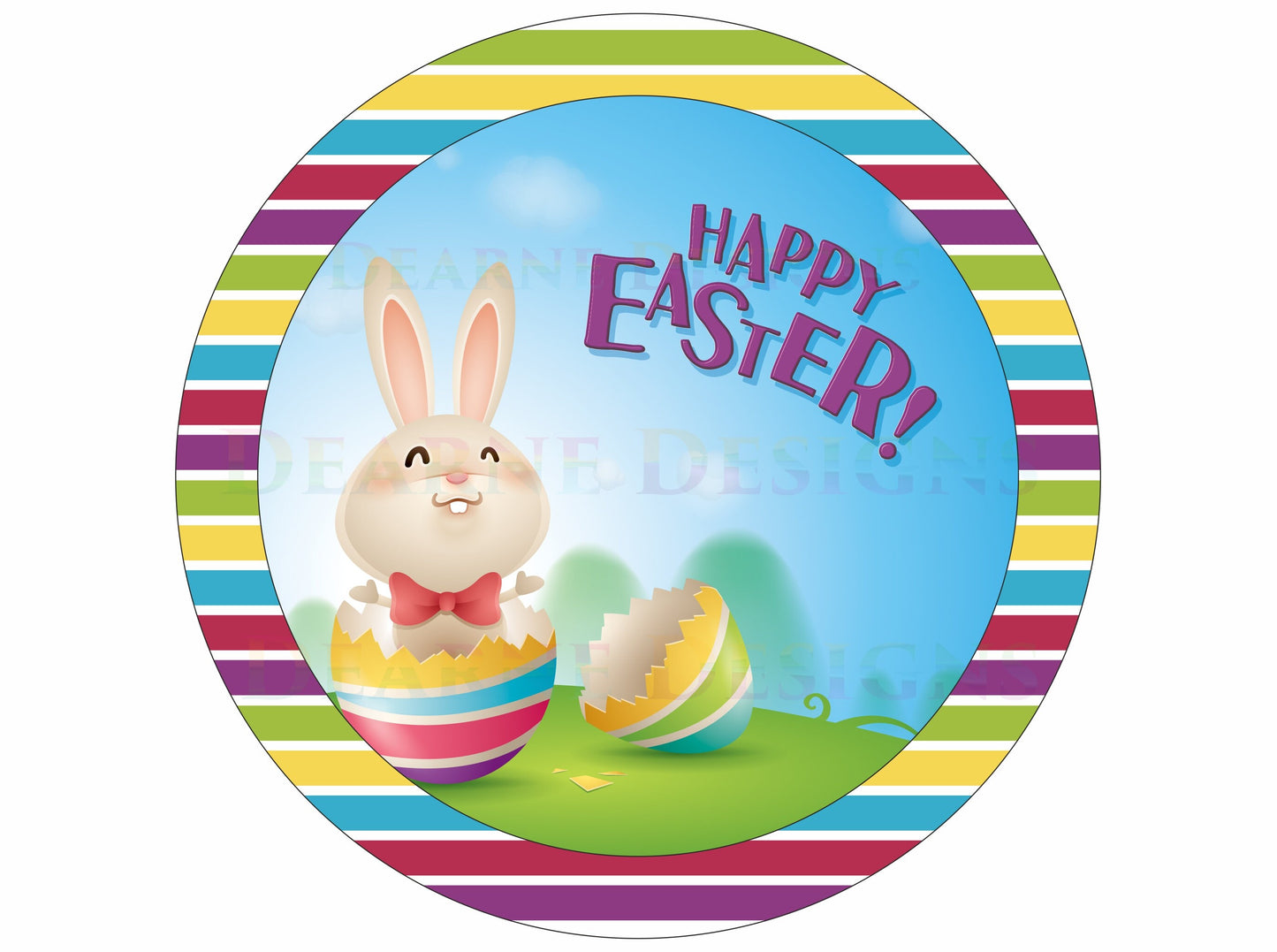 Happy Easter wreath sign, easter bunny wreath sign, cute easter bunny sign