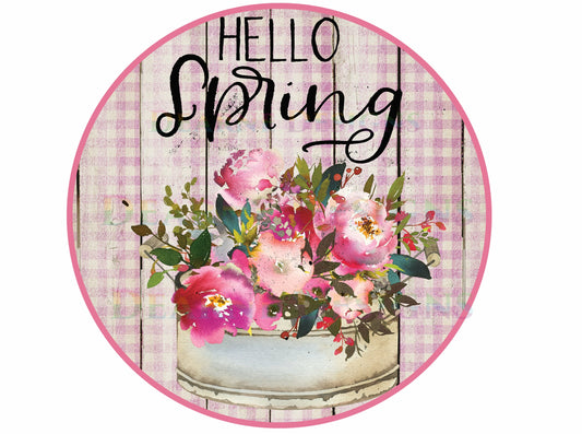 Hello Spring wreath sign, Happy spring wreath sign, spring sign uk