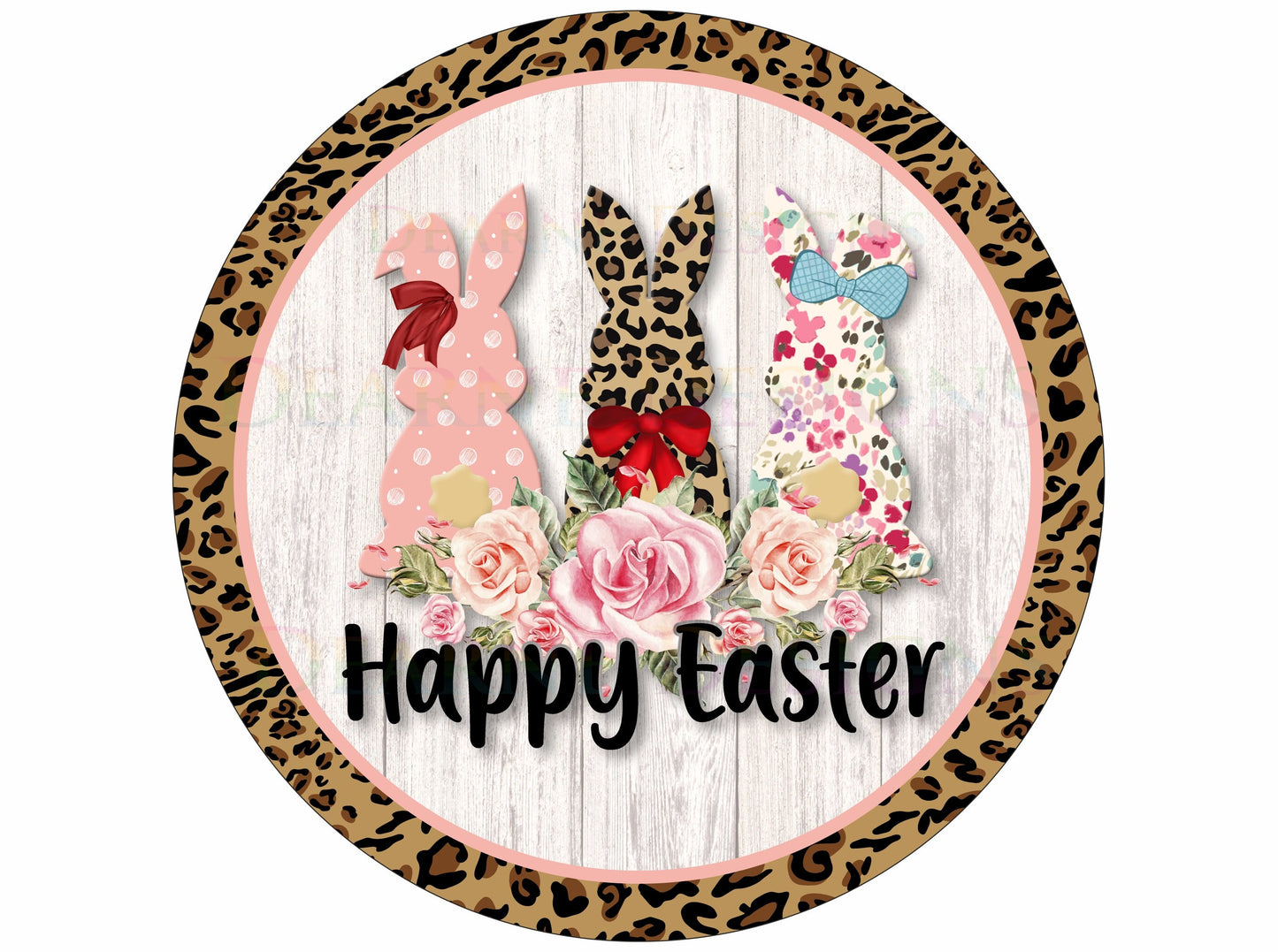 Happy Easter wreath sign, easter bunny wreath sign, cute easter bunny sign, bunny trio sign