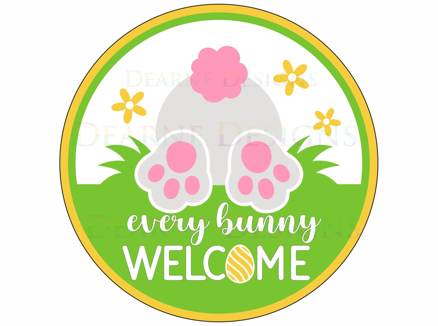 Every Bunny Welcome wreath sign, easter bunny wreath sign