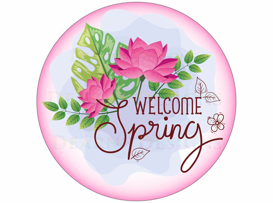 Welcome Spring wreath sign, Hello spring wreath sign, spring sign uk, easter wreath sign