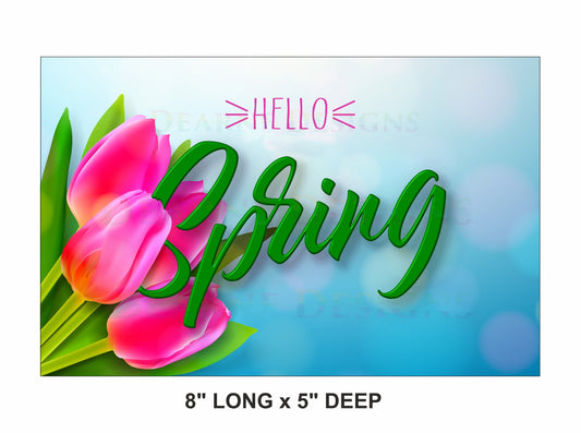 Hello Spring wreath sign, Happy spring wreath sign, spring sign uk