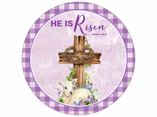 Hi Is Risen wreath sign, easter wreath sign, He is risen easter sign