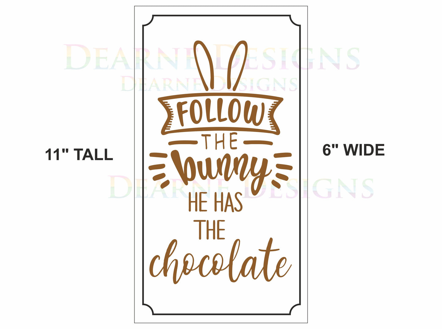 Follow the bunny wreath sign, chocolate easter, easter wreath sign