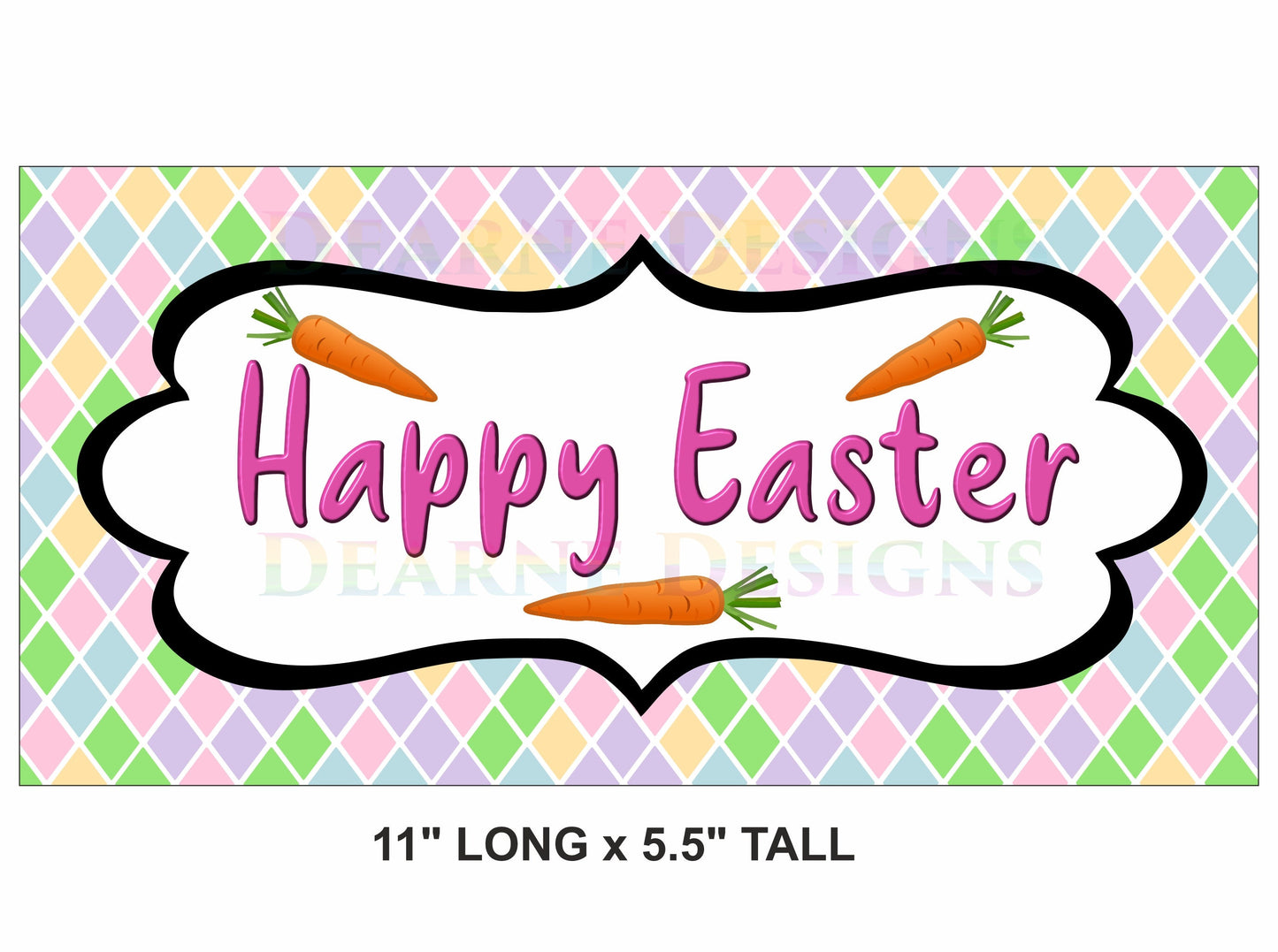 Happy easter wreath sign, easter carrot theme, easter wreath sign