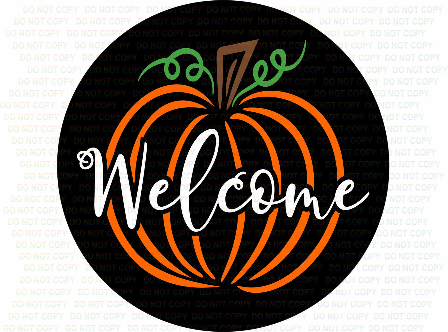 Welcome Autumn wreath sign, Pumpkin wreath sign UK, Autumn Pumpkin wreath sign