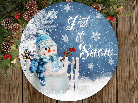 Let it snow wreath sign