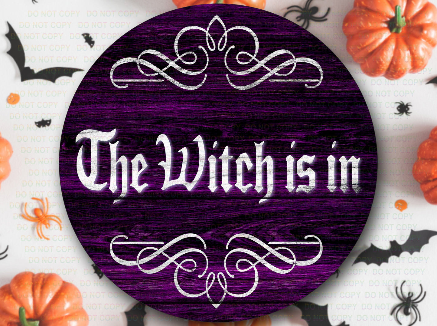 The Witch is In wreath sign, halloween wreath sign, halloween witch wreath sign