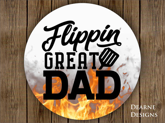 Flippin Great dad, Fathers Day wreath sign, dads wreath sign, happy fathers day, happy father's day wreath sign, father's day plaque