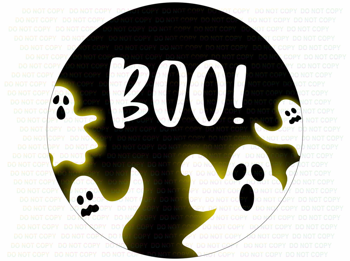 BOO ghosts sign, Halloween wreath sign, ghost sign