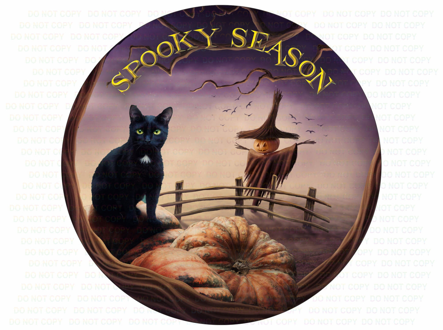 Spooky Season Halloween wreath sign, halloween plaque, spooky