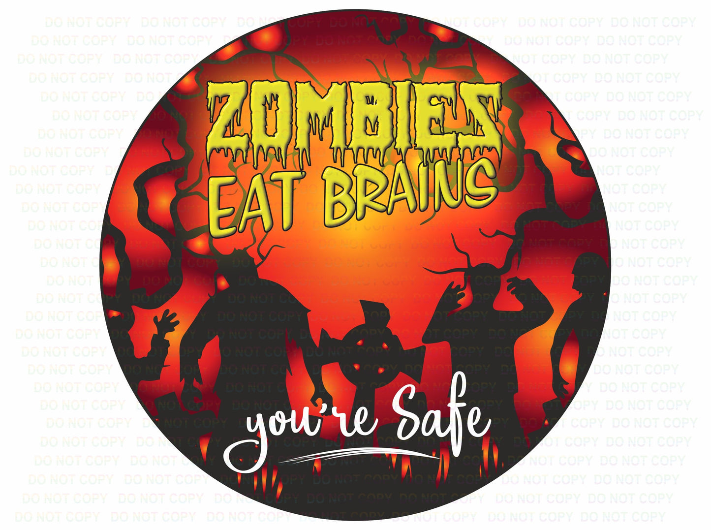 Zombies Eat Brains halloween wreath sign, halloween welcome sign, zombie wreath sign, zombie wreath sign