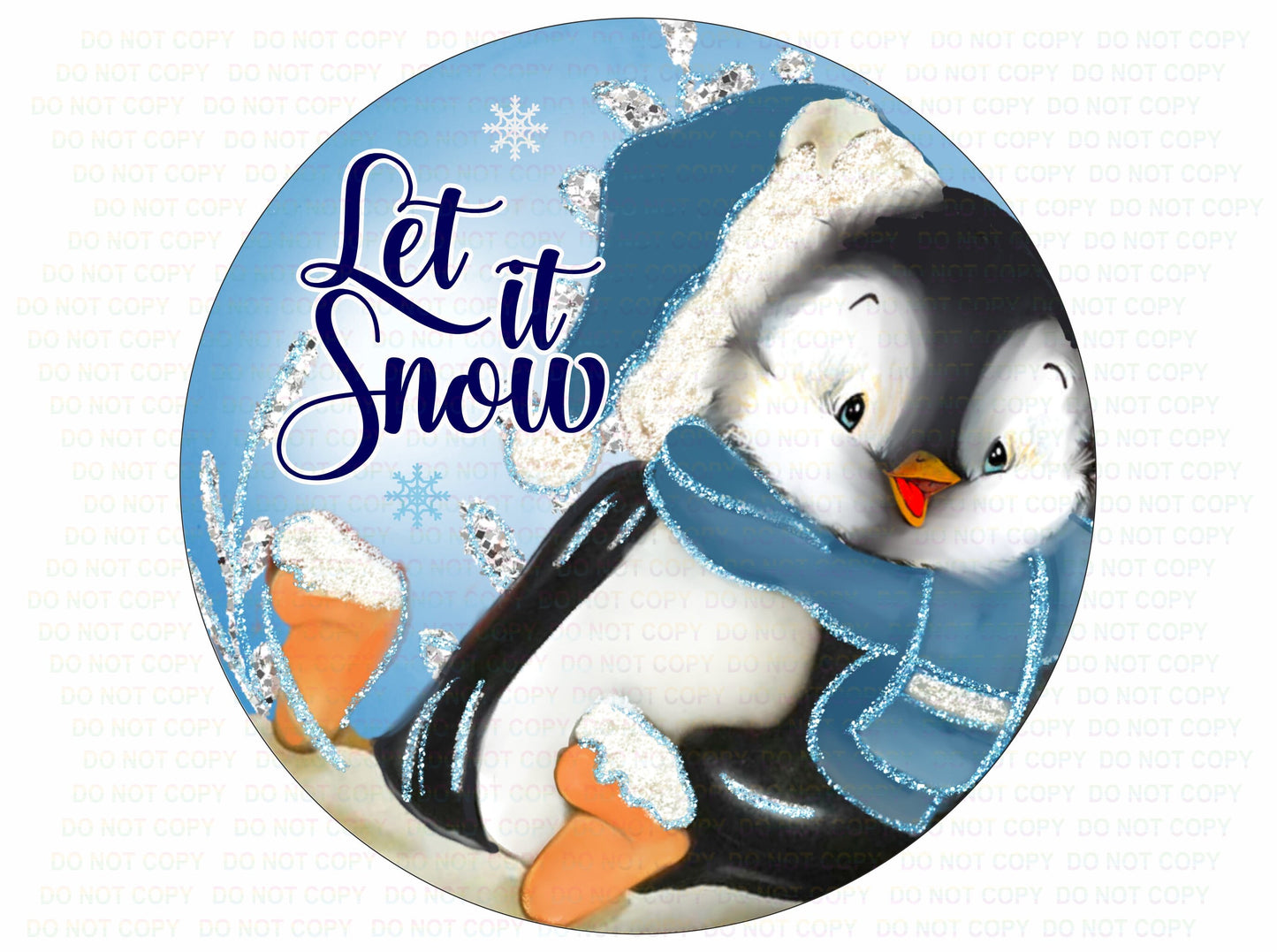 Let it snow wreath sign, christmas penguin sign, merry xmas wreath, christmas wreath sign, xmas wreath sign, xmas penguin sign, xmas plaque