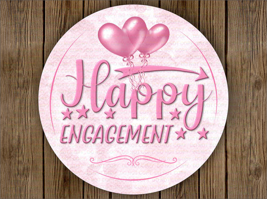 Happy Engagement sign, welcome wreath sign, Engagement wreath sign