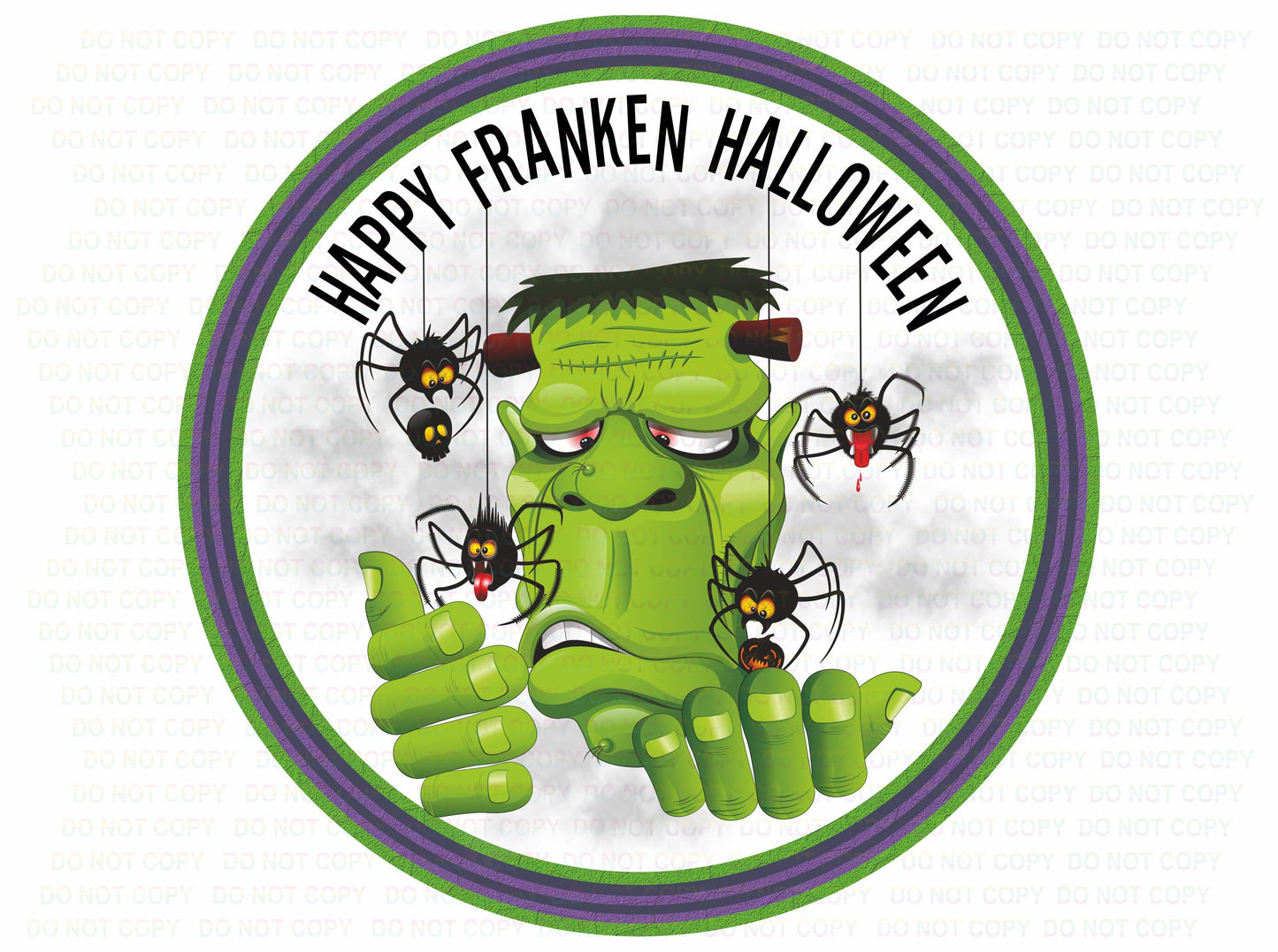 Happy Franken halloween wreath sign, frankie sign, frankenstein