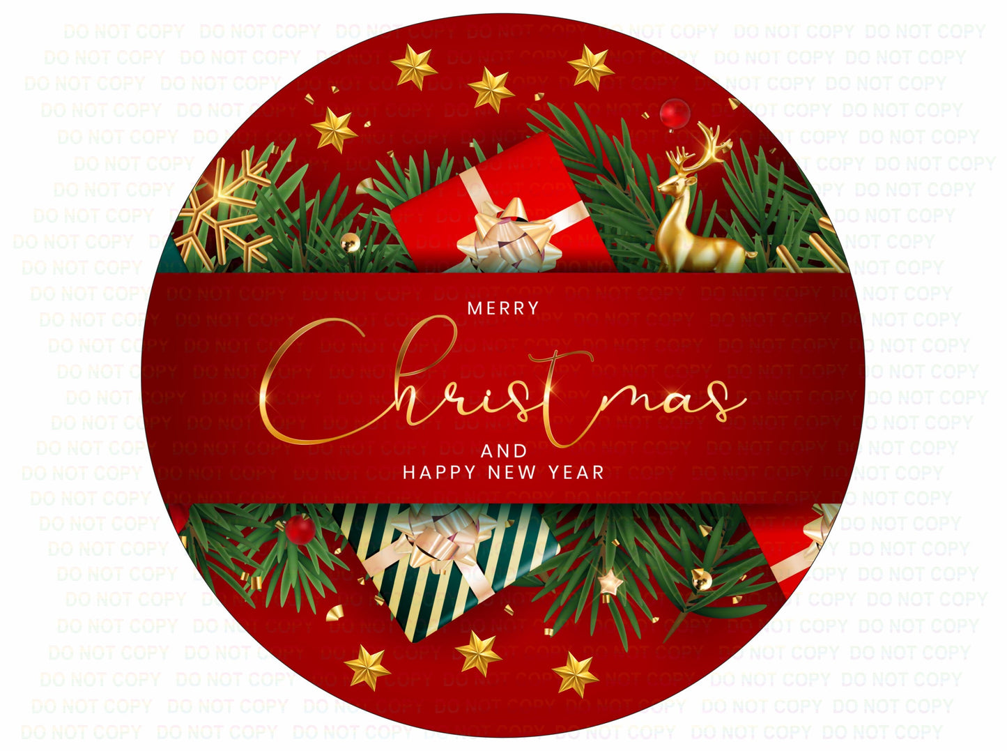 Merry Christmas wreath sign