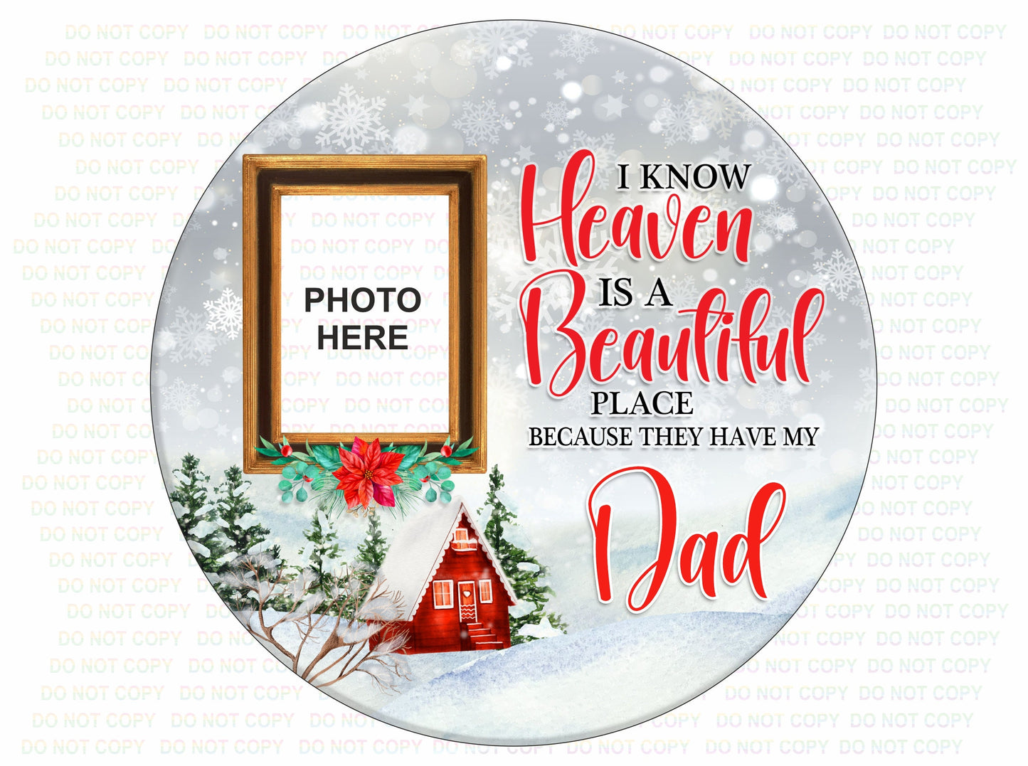 Personalised Remembrance Christmas wreath sign, Merry Xmas wreath sign, heaven wreath