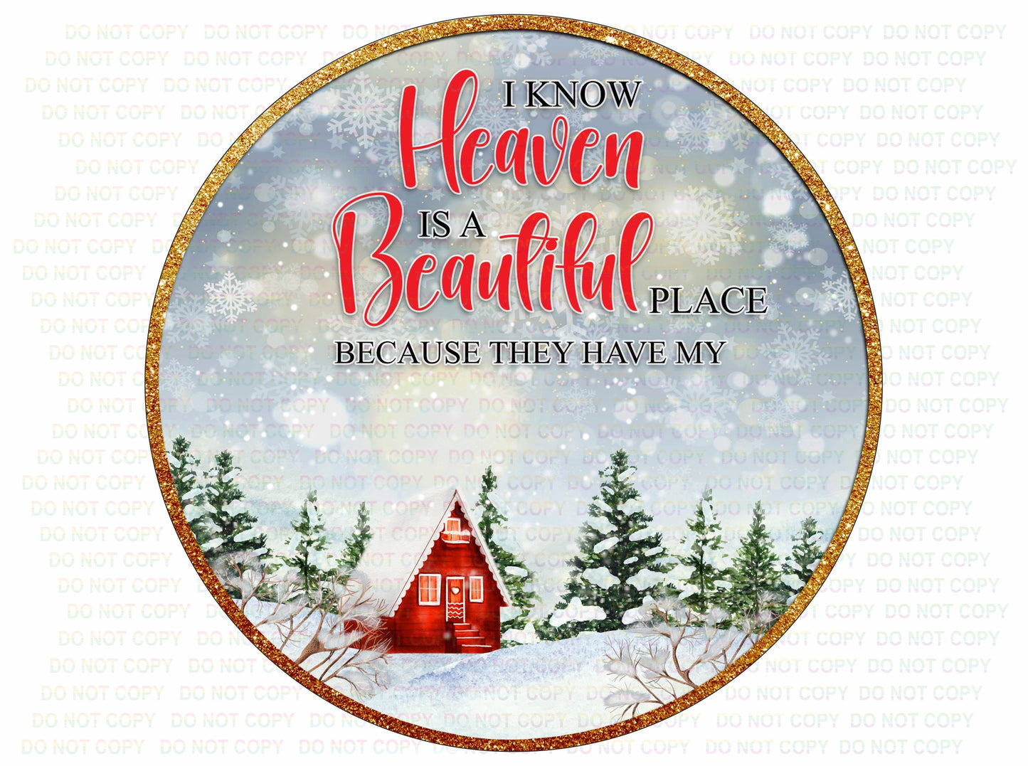 Personalised Remembrance Christmas wreath sign, Merry Xmas wreath sign, heaven wreath