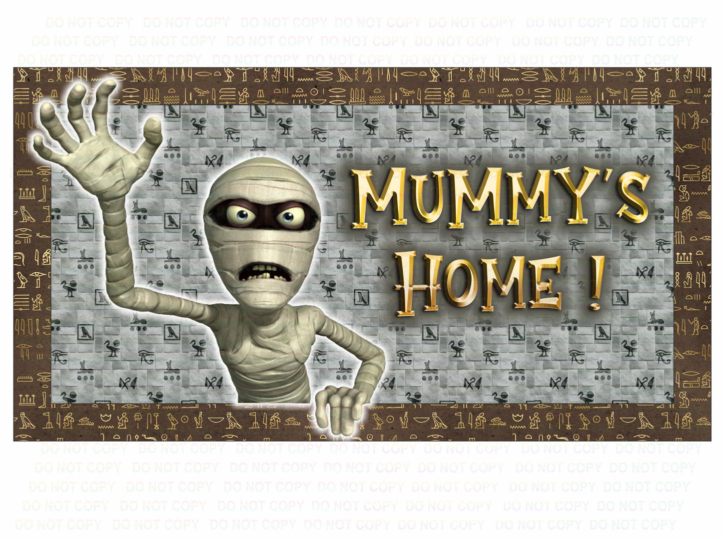 Mummy's Home wreath sign, Mummy sign, halloween sign, egyptian mummy