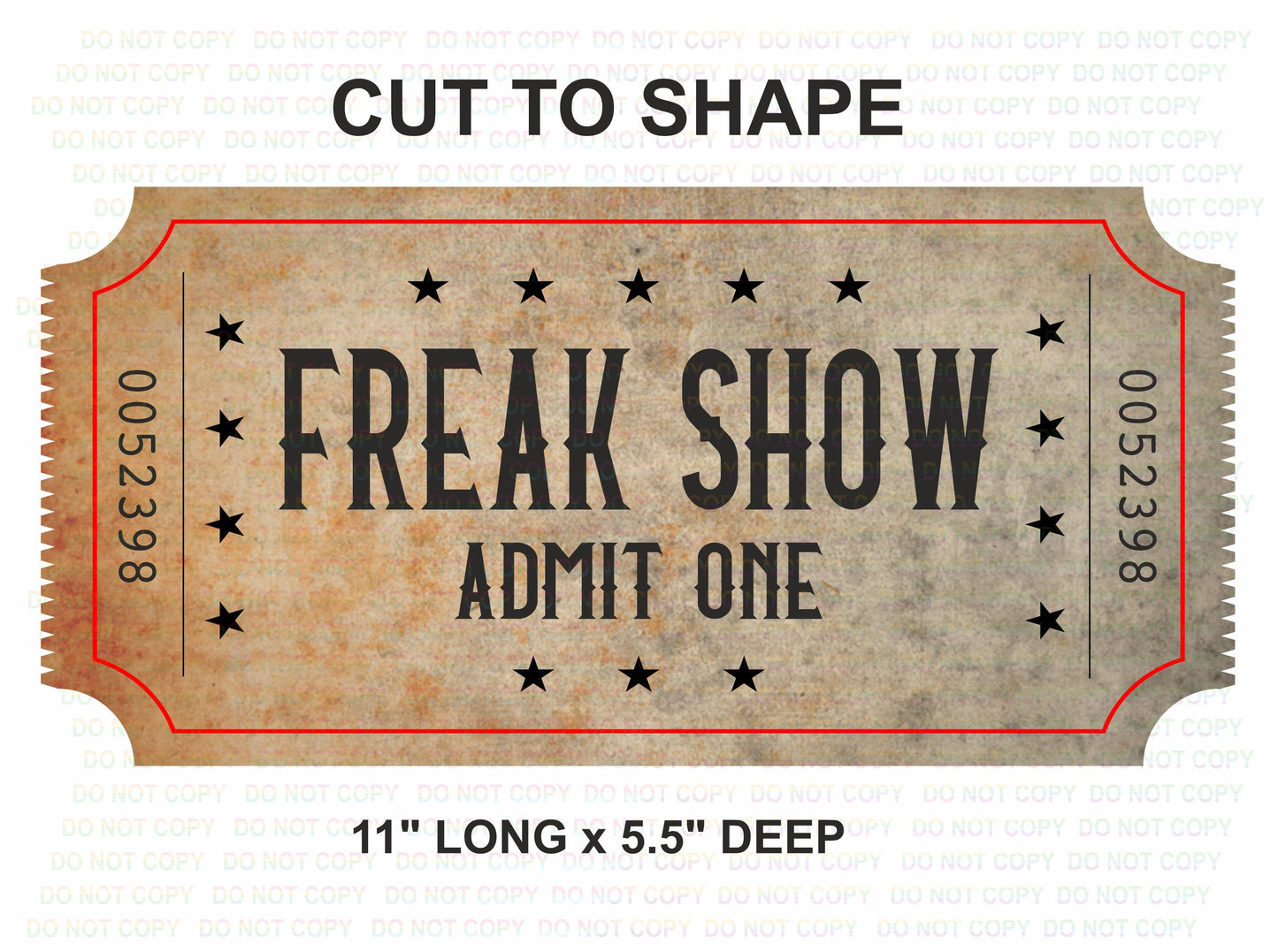 Freak Show Ticket, Halloween wreath sign, freak sign, halloween sign, halloween plaque