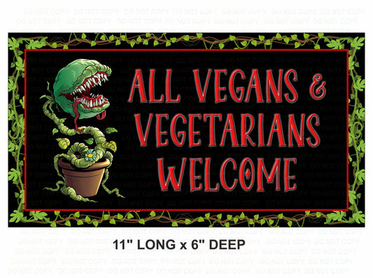 Vegans Welcome wreath sign, Vegetarian sign, halloween sign