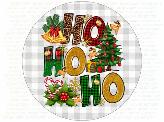 Ho Ho Ho wreath sign, merry christmas hohoho wreath sign