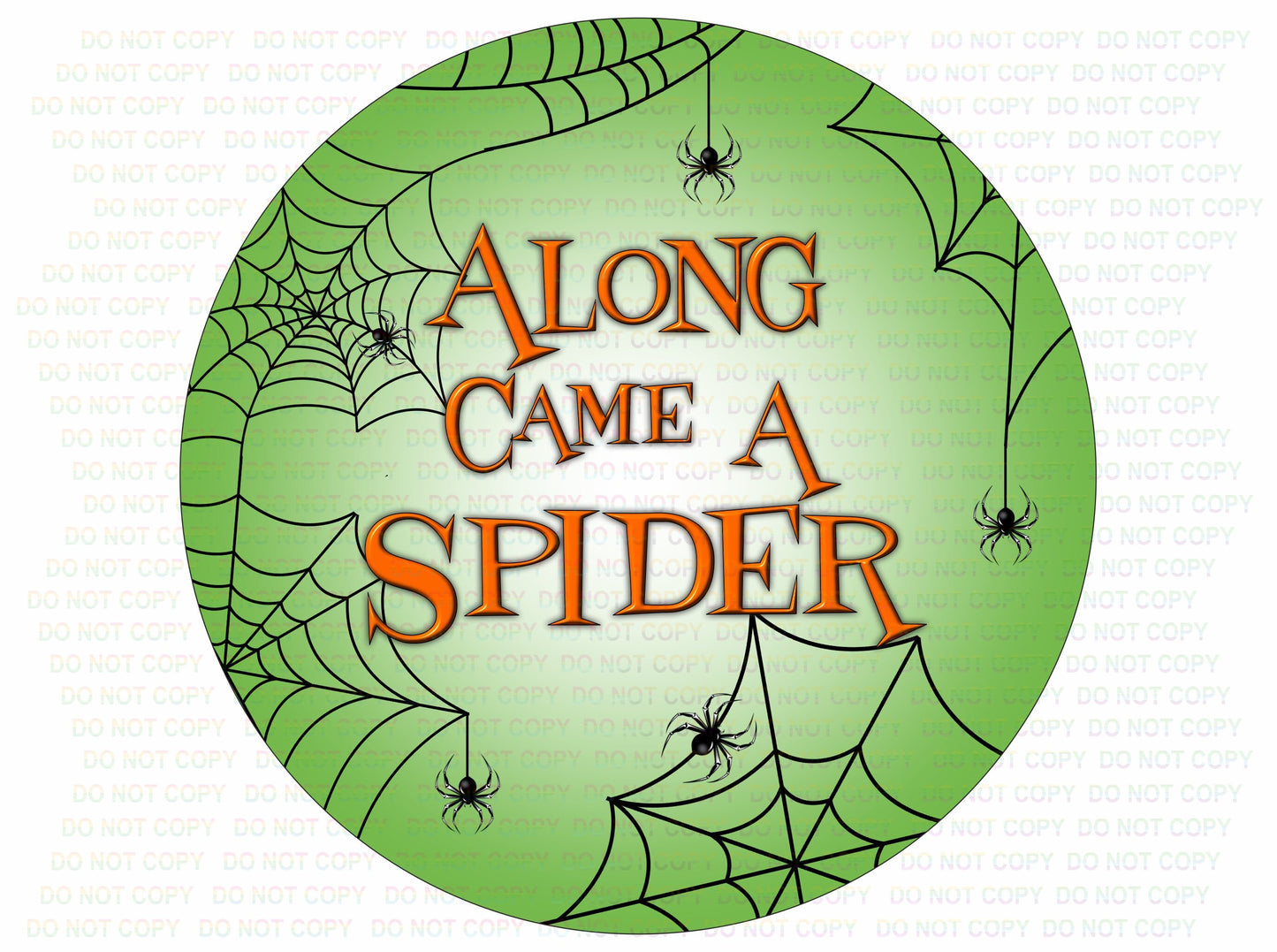 Along Came A Spider Wreath Sign, Scary Spider sign