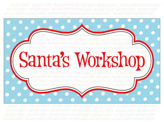 Santas Workshop Wreath Sign