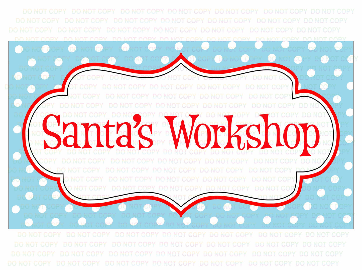 Santas Workshop Wreath Sign